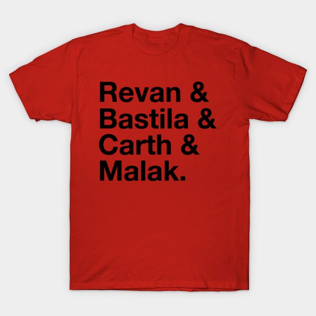 The Fab Four KOTOR Star Wars T Shirt TeePublic